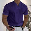 Men's Stylish Casual Polo Shirt with Split Neck | Short-sleeved