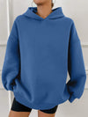Women's Thermal Lined Hoodie – Solid Color Loose Fit Sweatshirt