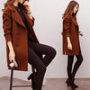 Classic Long Coat – Women’s Double-Breasted Elegance