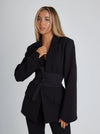 Women's Formal Blazer with Tie Waist | Flared Sleeve