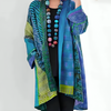 Dallas – Artistic Multicolor Open-Front Cardigan
