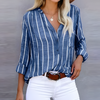 Women's Striped Blouse with Button Placket | Long Sleeves