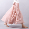 Women's Pleated Flowy Maxi Skirt | Loose Fit