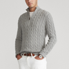 Carter – Men’s Old Money Half-Zip Sweater with Ribbed Trim
