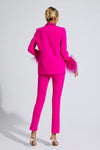 Women's Party Blazer Set with Stylish Cuff and Slim Fit Pants | Sequin Lapel
