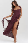 Aurélienne – Women’s Ruffle Detail Maxi Dress