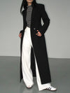 Eliza – Longline Black Tailored Coat Dress