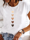 Short-sleeved White T-shirt for Women | Summer