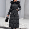 Castrovic – Women’s Long Puffer Coat with Faux Fur Collar