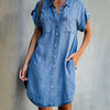 Jeanne | Shirt Summer Dress with Button Placket for Women | Mini