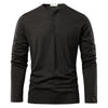 Herbert – Men’s Basic Round Neck Long-Sleeve Henley Shirt