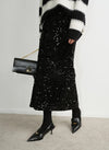 Women's A-line Sequin Maxi Skirt | New Year