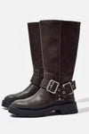 Ironcrest – Knee-High Faux Leather Boots