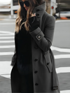 Lauren – Women's High Collar Long Coat