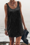 Black Sequin Mini Dress for Women | New Year