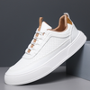 Daquan | Men's Casual Fashionable Lace-Up White Sneakers | Flat