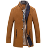 Callahan – Wool Blend Pea Coat with Removable Collar