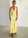 Thalina – Long Dress with Twisted Style and Sleeveless