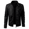 Thomas – Men's Slim Fit Biker Jacket with Zipper Pockets and Buttons