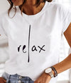 Women's Summer T-Shirt with Round Neck | White