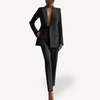 Women's Long Blazer and High Waisted Trouser Set | Double Breasted