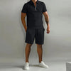 Men's Short-sleeved Polo and Shorts with Pockets Two-piece Set | Sportswear