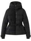 Women's Puffer Ski Jacket with Belt and Hood | Warm