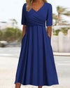 Charlotte | Summer Dress with V-neck and Wrap Design for Women | Midi