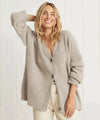 Holly – Oversized Black Button-Up Cardigan