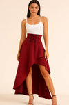 Women's Stylish Skirt with Lace-up Corset Waistband | Asymmetrical