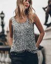 Women's Sequin Party Tank Top | New Year
