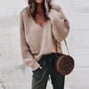 Ainsley – Oversized V-Neck Knit Sweater